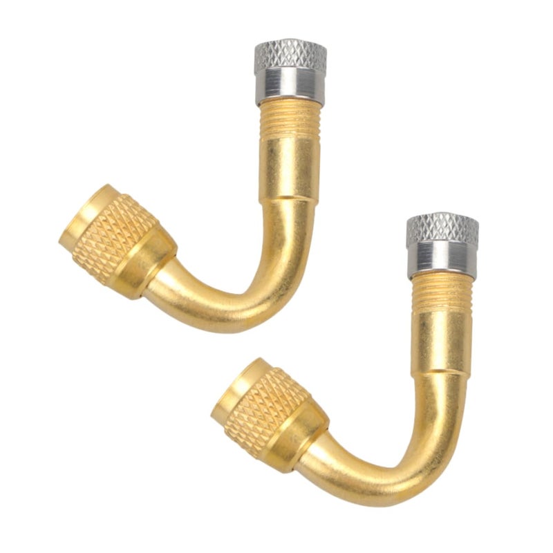 Copper Tire Valve Extension Adapters for Car Motorcycle RV 2 Pack - Image 2
