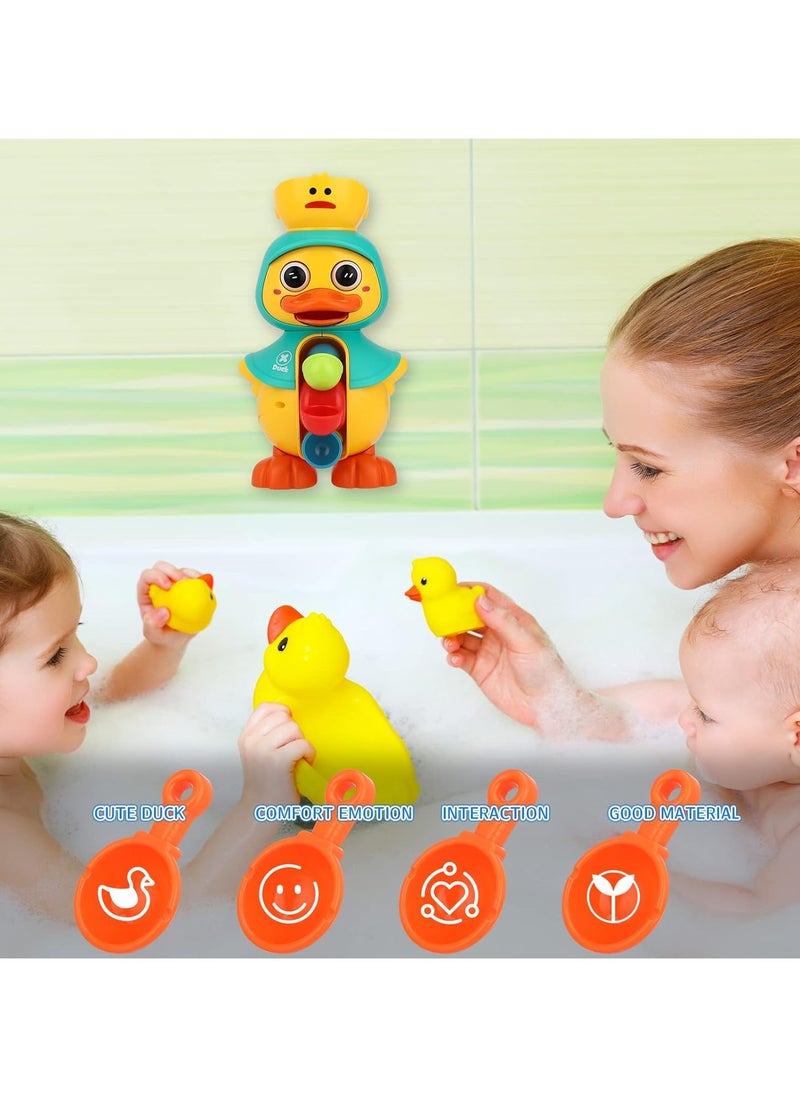 MUMS PLANET Baby Bath Toys 1 2 3 4 Years Old, Toddler Duck Bath Toys with Spinner Waterwheel & Strong Suction Cups, Great Gifts for Baby 1-4 Year Old Boys Girls  - Image 4