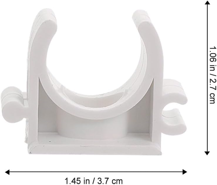 U-shaped Pvc Pipe Holder Clips for Wire Wall Fixed Support, Water Tube Bracket, 25mm White, 100pcs Set for Plumbing and Tubing Installation - Image 2
