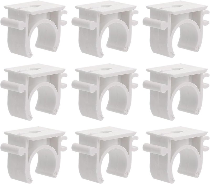 U-shaped Pvc Pipe Holder Clips for Wire Wall Fixed Support, Water Tube Bracket, 25mm White, 100pcs Set for Plumbing and Tubing Installation - Image 1