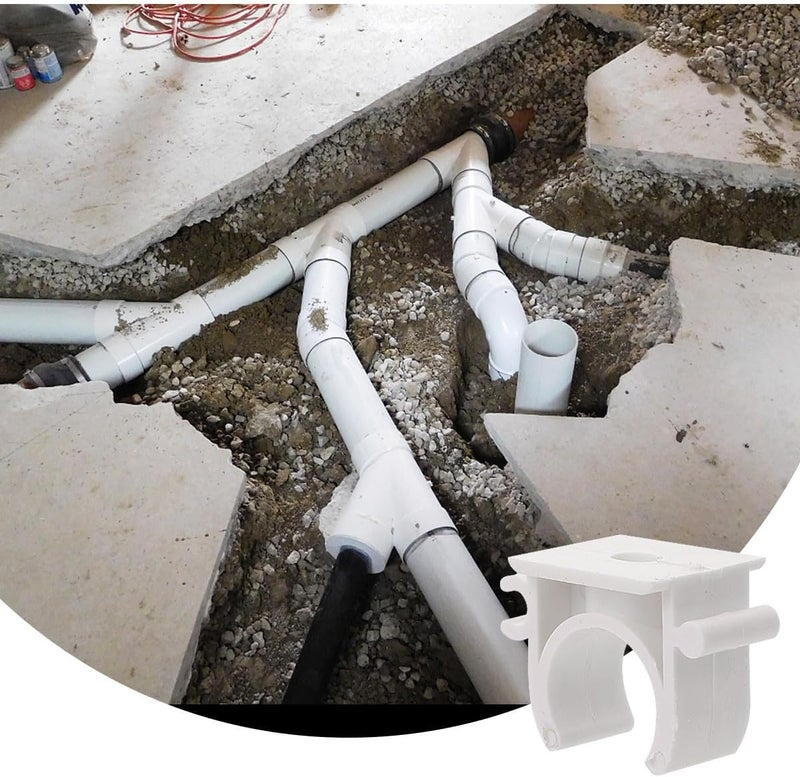 U-shaped Pvc Pipe Holder Clips for Wire Wall Fixed Support, Water Tube Bracket, 25mm White, 100pcs Set for Plumbing and Tubing Installation - Image 4