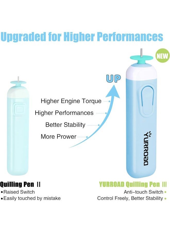 YURROAD Quilling Tool Electric Slotted Tool Electric Quilling Pen Automated Quilling Paper Volume Curling Pen for Beginners Quilling Paper Crafts - Image 3