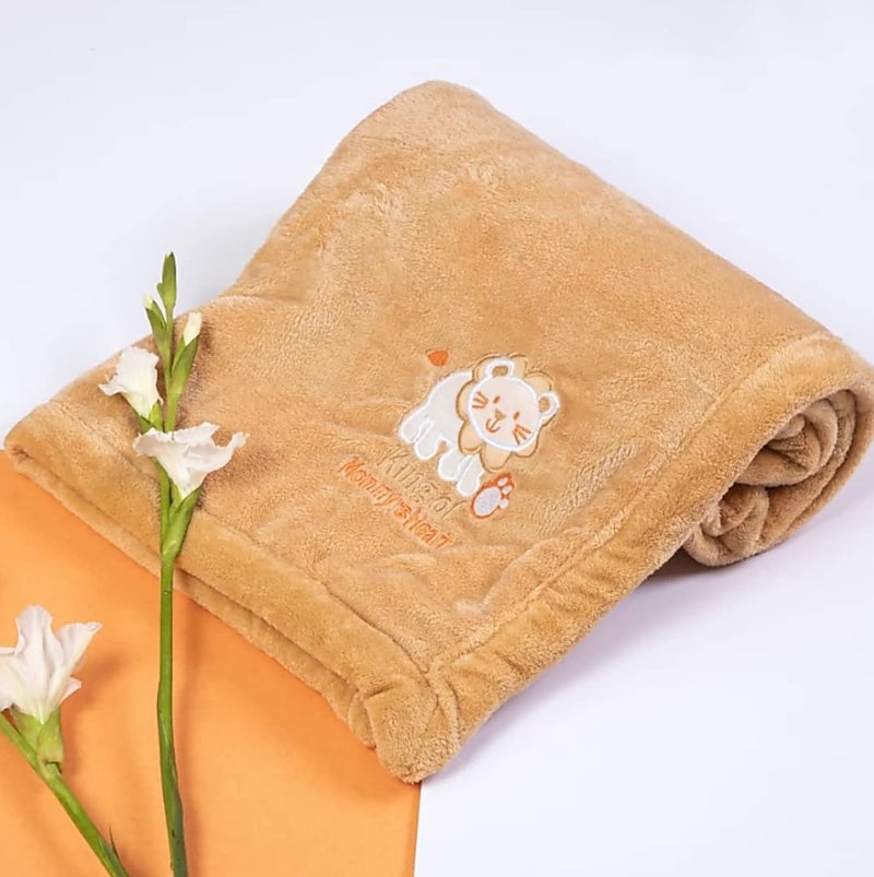 BRANDONN Baby Blankets New Born Double Layer Soft Coral Crib Top Sheet Cum Baby Bath Towel Bed Bedding for Baby Boys and Baby Girls, ?Flannel - Image 2