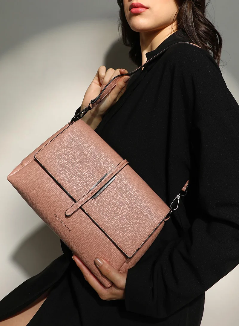 Haute Sauce  Women's The Dash Shoulder Bag - Nude Pink for Women | Best Price UAE