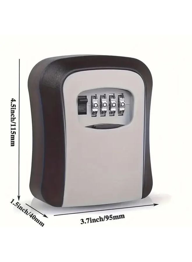 Black Wall Mounted Key Safe With Secure Flip Lock For Home Hotel Emergency - Image 4