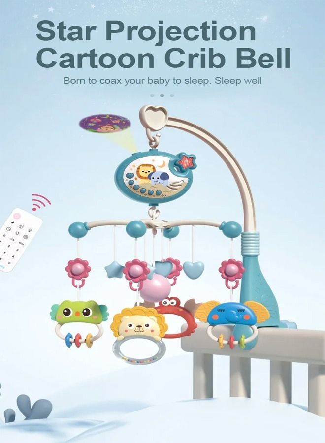 Baby Crib Mobile with Lights and Music Mobile Toy for Bassinet Pack and Play Nursery Mobile Toy for Boys and Girls Remote Control Timing Function to Help Toddler Sleep Toys 45 x 54 Centimeter
