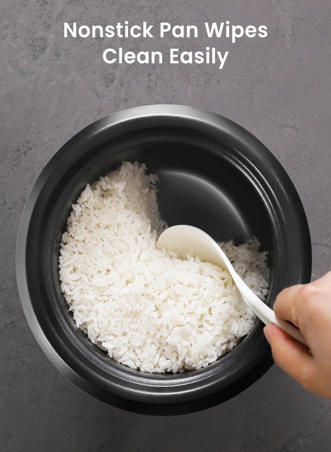 COMFEE' Rice Cooker, 6-Cup Cooked/3-Cup Uncooked, Removable Non-Stick Bowl, for Soups, Stews, Grains&Oatmeal, One Touch, Black - Image 5