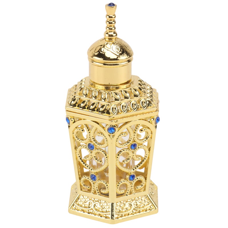 زجاجة عطر واحدة من الزجاج المعدني، عبوة رقيقة للزيوت العطرية، لون ذهبي - Image 3