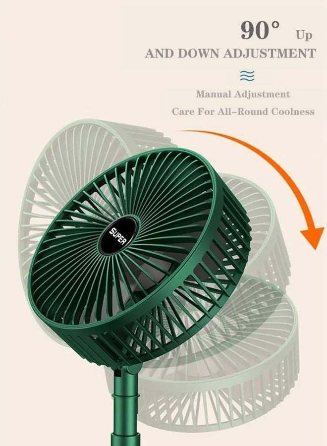 Portable Fan for Travel, USB Rechargeable Small Fan with 3 Wind Speeds, Air Circulator and Foldable Silent Personal Fan for Bedroom Bedside Desktop Camp Tent - Image 5
