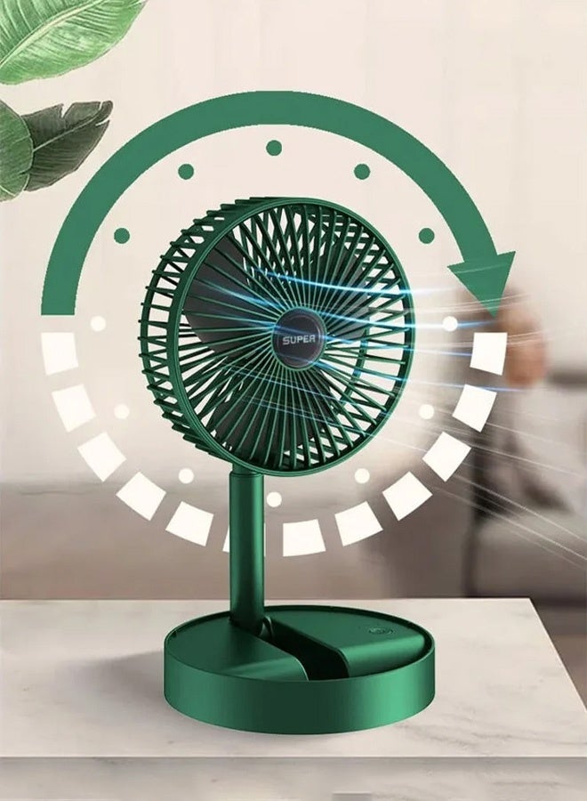 Portable Fan for Travel, USB Rechargeable Small Fan with 3 Wind Speeds, Air Circulator and Foldable Silent Personal Fan for Bedroom Bedside Desktop Camp Tent - Image 3