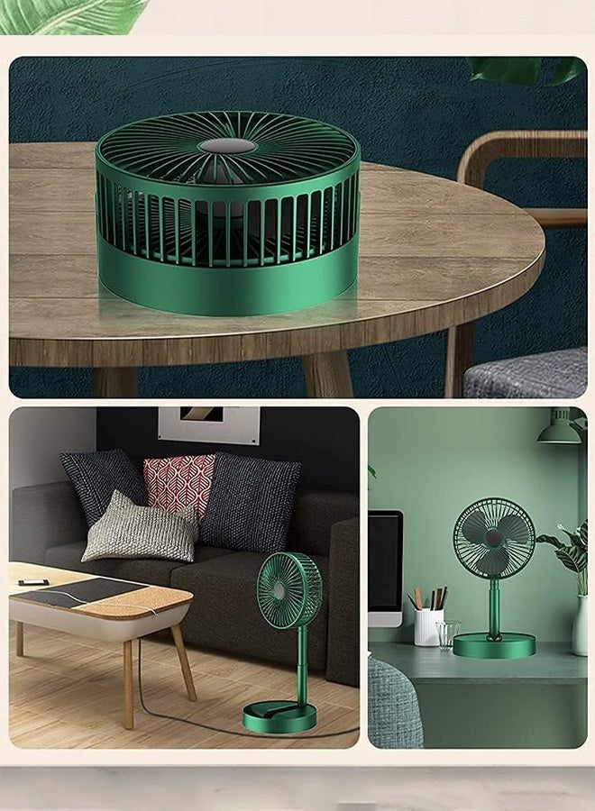 Portable Fan for Travel, USB Rechargeable Small Fan with 3 Wind Speeds, Air Circulator and Foldable Silent Personal Fan for Bedroom Bedside Desktop Camp Tent - Image 4
