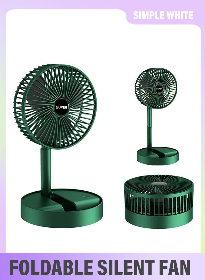 Portable Fan for Travel, USB Rechargeable Small Fan with 3 Wind Speeds, Air Circulator and Foldable Silent Personal Fan for Bedroom Bedside Desktop Camp Tent - Image 1