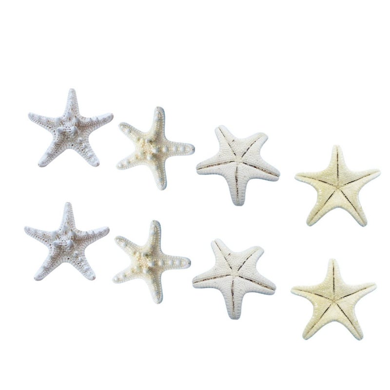 8 Pcs White Natural Sea Star Ornaments Ocean Themed Decor for Parties DIY 4 7cm - Image 4