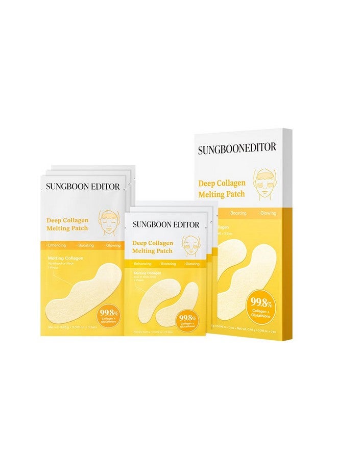 SUNGBOON EDITOR Sungboon Editor Deep Collagen Melting Patch 6pcs | Under Eye and Neck Anti- Wrinkle Patches with Real Collagen & Glutathione | Real Collagen Films for Anti Aging | Korean Skin Care - Image 1