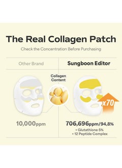 SUNGBOON EDITOR Sungboon Editor Deep Collagen Melting Patch 6pcs | Under Eye and Neck Anti- Wrinkle Patches with Real Collagen & Glutathione | Real Collagen Films for Anti Aging | Korean Skin Care  - Image 3