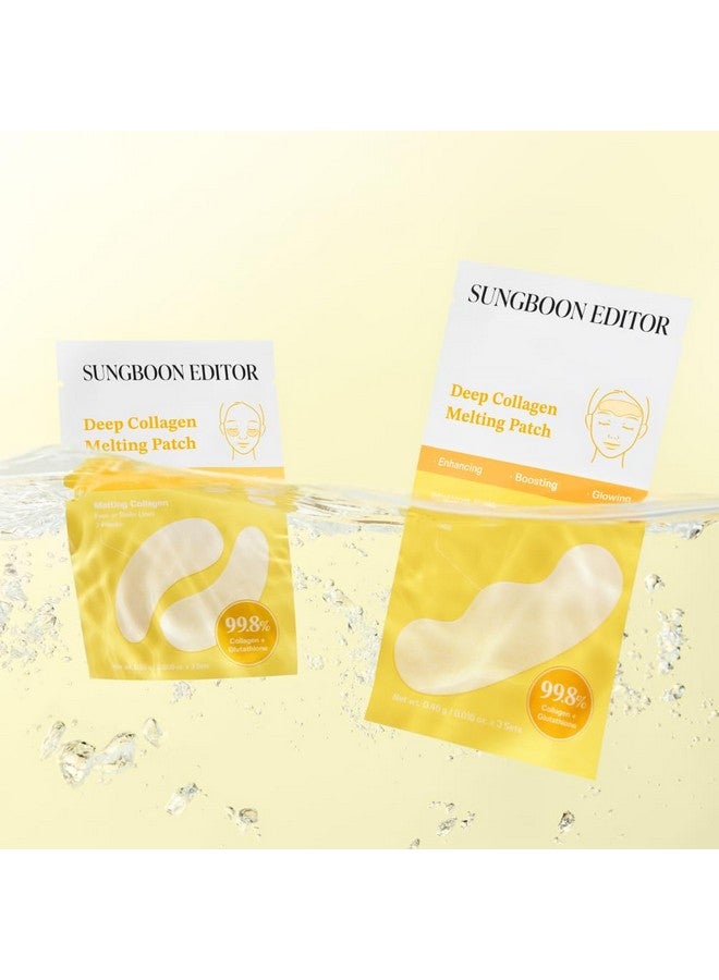 SUNGBOON EDITOR Sungboon Editor Deep Collagen Melting Patch 6pcs | Under Eye and Neck Anti- Wrinkle Patches with Real Collagen & Glutathione | Real Collagen Films for Anti Aging | Korean Skin Care - Image 4