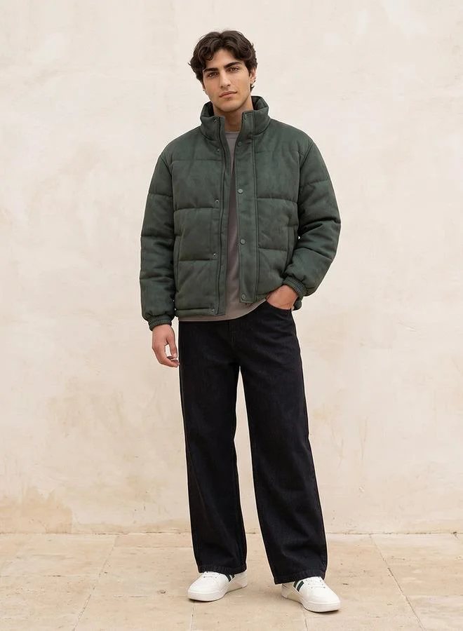سبلاش فيڤ Youth Suede Quilted Puffer Jacket