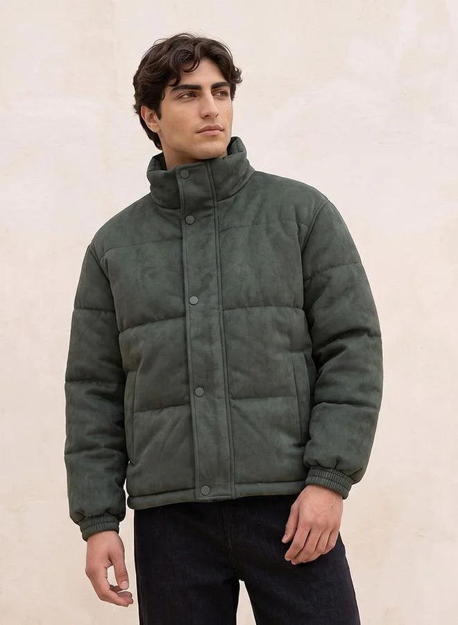 سبلاش فيڤ Youth Suede Quilted Puffer Jacket