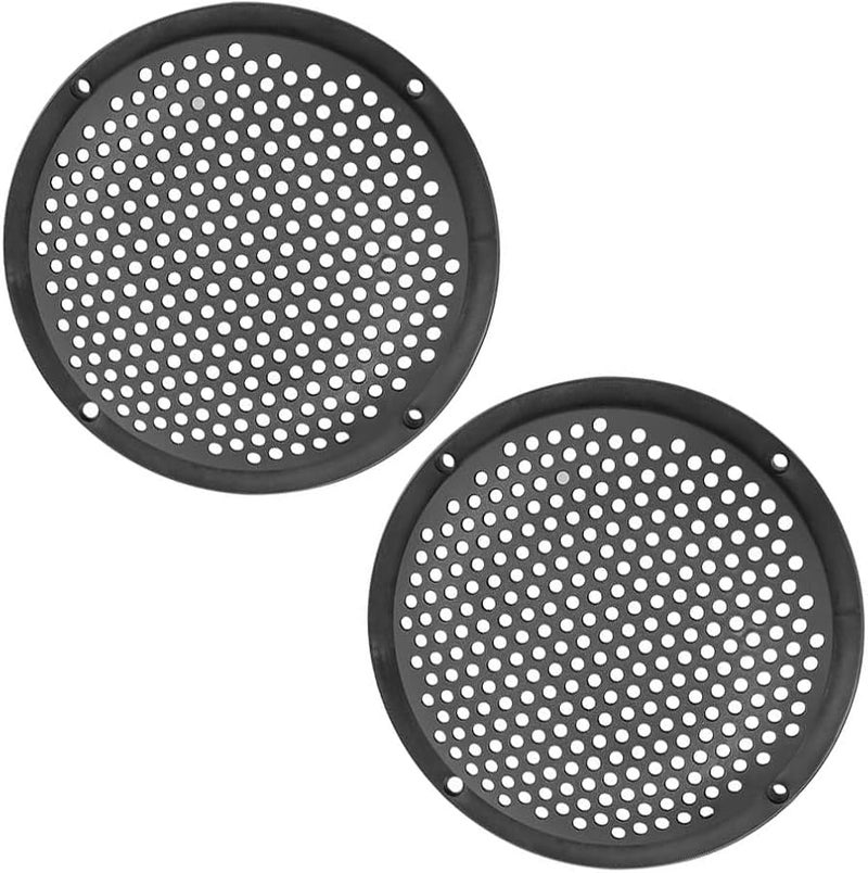 2Pcs 5 Inch Plastic Speaker Grille Cover Black For Car Audio Subwoofer Horn - Image 1