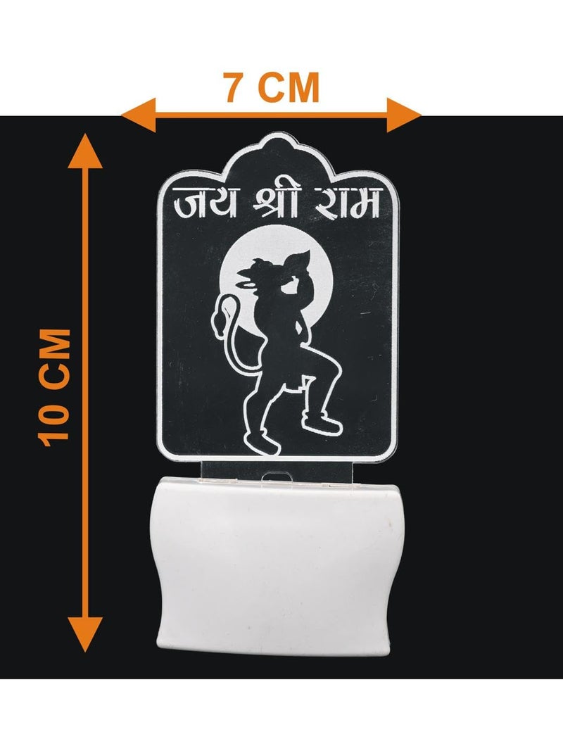 Somil 3D Illusion Jai Shree Ram LED Plug & Play Wall Lamp, Self Color Changing, Dia: 5 X 10 X 5 Cm - Image 5