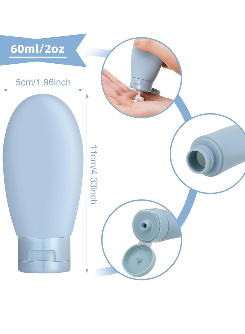 Adando Adando 11Pack Silicone Travel Bottles Set Travel Bottles for Filling Toiletries Refillable Cosmetic Container Kits Leak-Proof Portable Travel Pump Bottle Suitable for Lotion/Shampoo/Skincare - Image 3