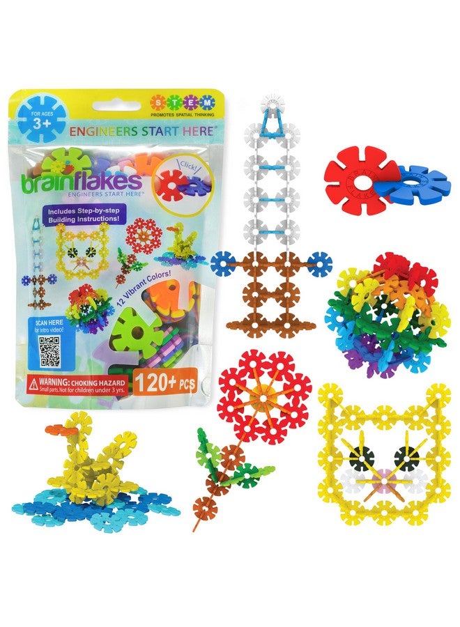 Brain Flakes Brain Flakes Starter Set Multicolor (12 Colors) - 120 Pieces - Resealable Pouch  - Image 1