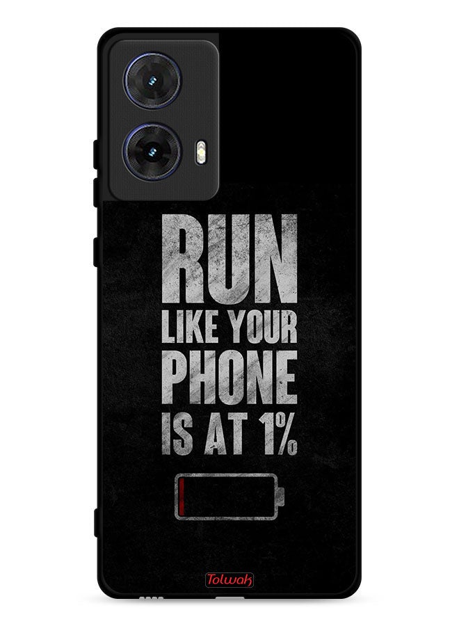 Tolwak Motorola Moto G85 5G Protective Case Cover Run Like Your Phone Is At 1 Percent  - Image 1
