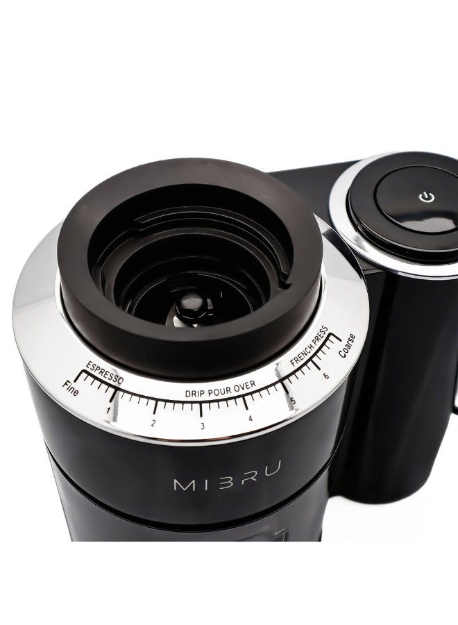 MIBRU Coffee Grinder with Digital Scale, Precision Burr Grinder for Fresh Coffee Beans, Built-in LED Display, Adjustable Grinding for Espresso, Drip & French Press, Easy to Clean, Home & Office Use - Image 4