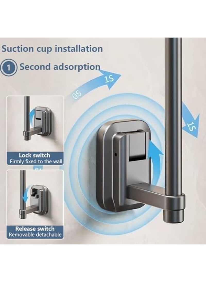 Barakah Suction Cup Paper Towel Holder Under Cabinet – No Drilling Wall Mount, Removable and Reusable Black Paper Towel Rack for Kitchen, Bathroom, RV, Space-Saving Design (1 Pack) - Image 2