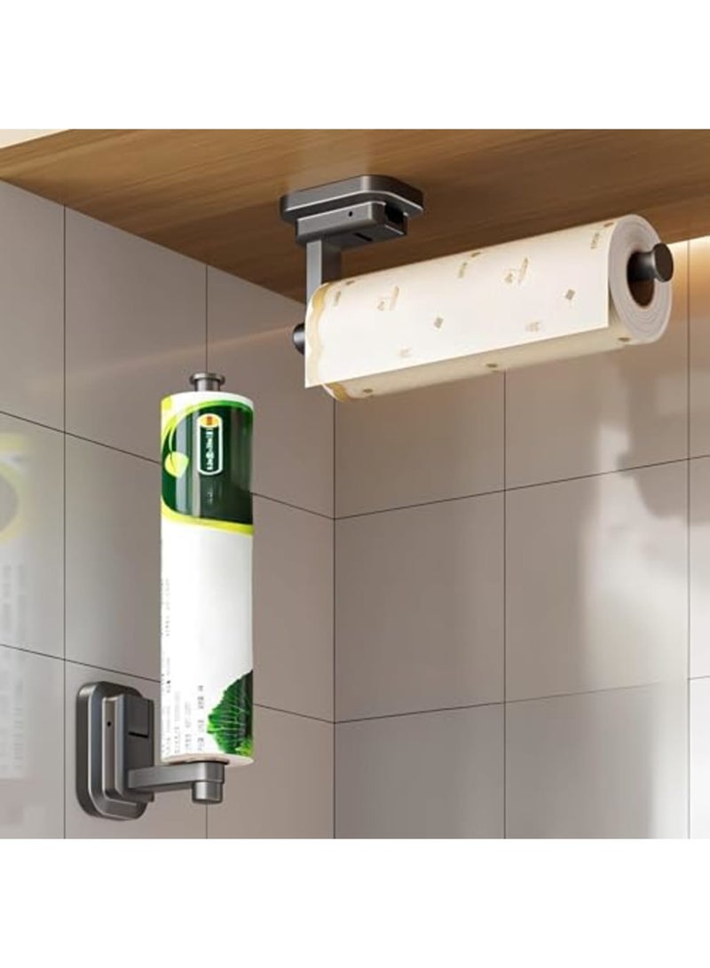 Barakah Suction Cup Paper Towel Holder Under Cabinet – No Drilling Wall Mount, Removable and Reusable Black Paper Towel Rack for Kitchen, Bathroom, RV, Space-Saving Design (1 Pack) - Image 4