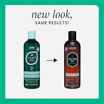 HASK HASK Invigorating Tea Tree Oil Conditioner thickening for all hair types colour safe and crueltyfree 1 355mL Bottle  - Image 4