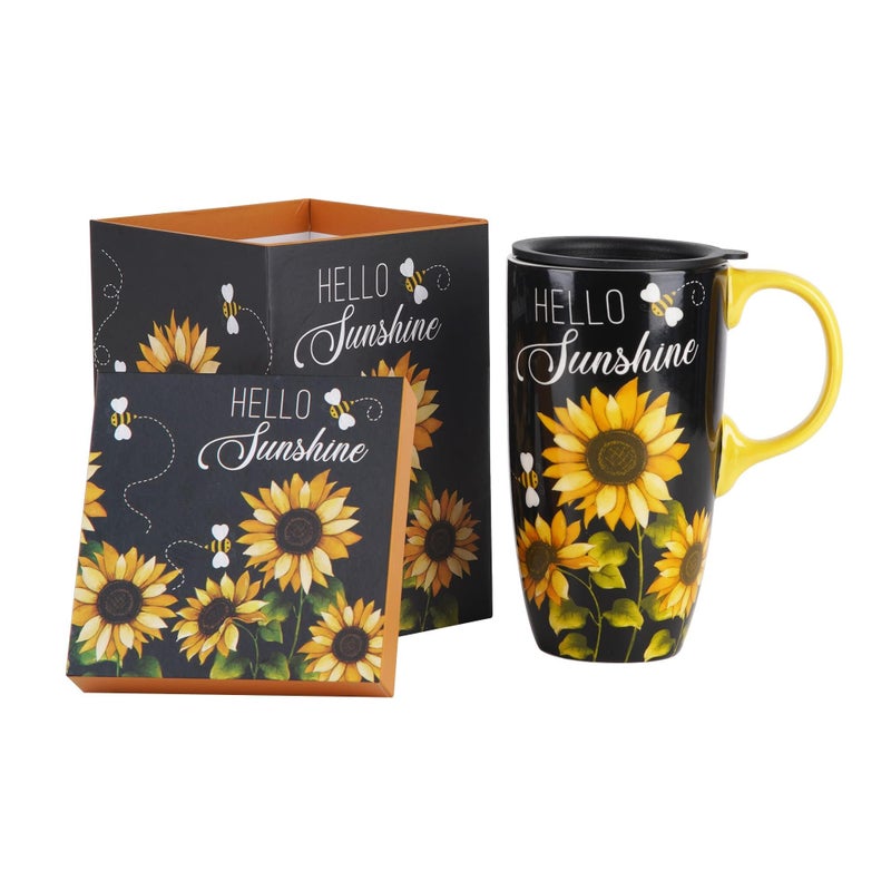 Topadorn Coffee Ceramic Mug Porcelain Latte Tea Cup With Lid 17ozNovelty Coffee Mugs for Men Women Office  Home