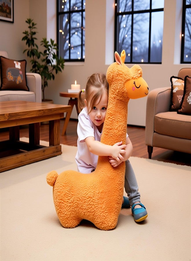 Ryttir Snuggly Smile Llama Stuffed Animal Body Pillow - 29.5" Alpaca Plush with Rosy Cheeks & Cozy Fluff, Snuggly Llama Bean Bed Companion, Ultimate Cuddle Stuffie for Girls and Teens - Image 5