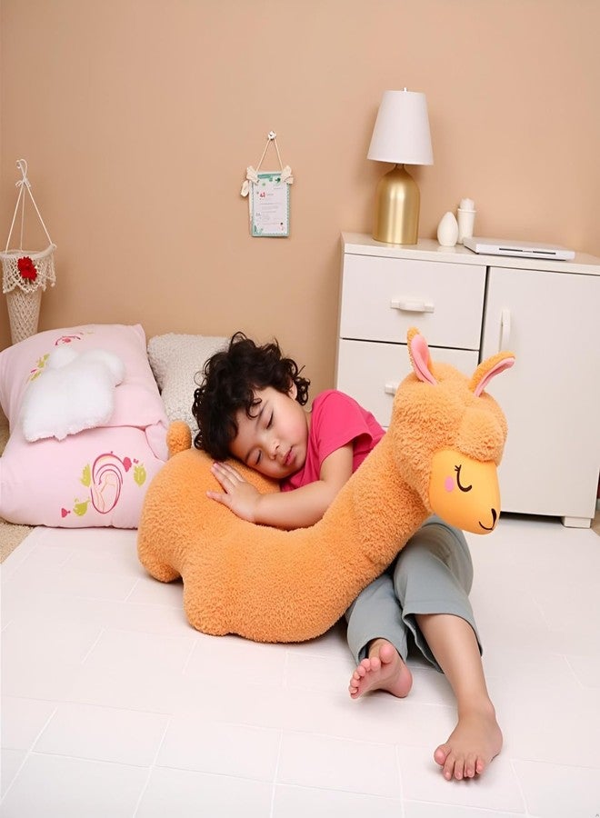 Ryttir Snuggly Smile Llama Stuffed Animal Body Pillow - 29.5" Alpaca Plush with Rosy Cheeks & Cozy Fluff, Snuggly Llama Bean Bed Companion, Ultimate Cuddle Stuffie for Girls and Teens - Image 4