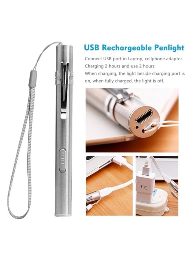 2Pack Pen Torches Medical for Nurses, Reusable Rechargeable Torch, LED Lights Pen Light, Diagnostic Pen Light USB Pen Torches for Nurses Students Doctors - Image 2