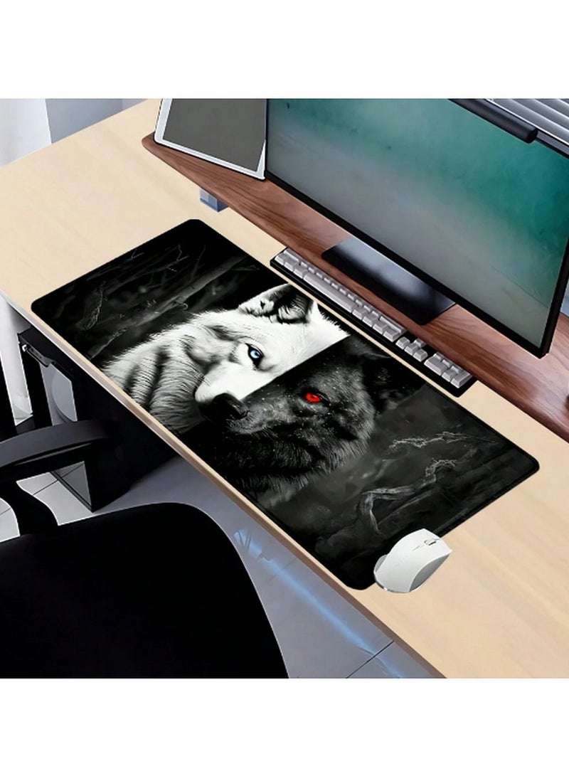 90×40 cm Dual Wolf Gaming Mouse Pad – Large, Non-Slip & Smooth Surface for Precision Control  - Image 2