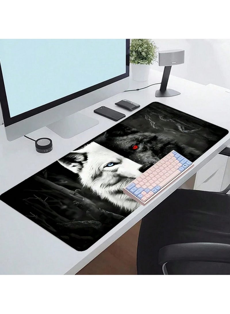 90×40 cm Dual Wolf Gaming Mouse Pad – Large, Non-Slip & Smooth Surface for Precision Control  - Image 3