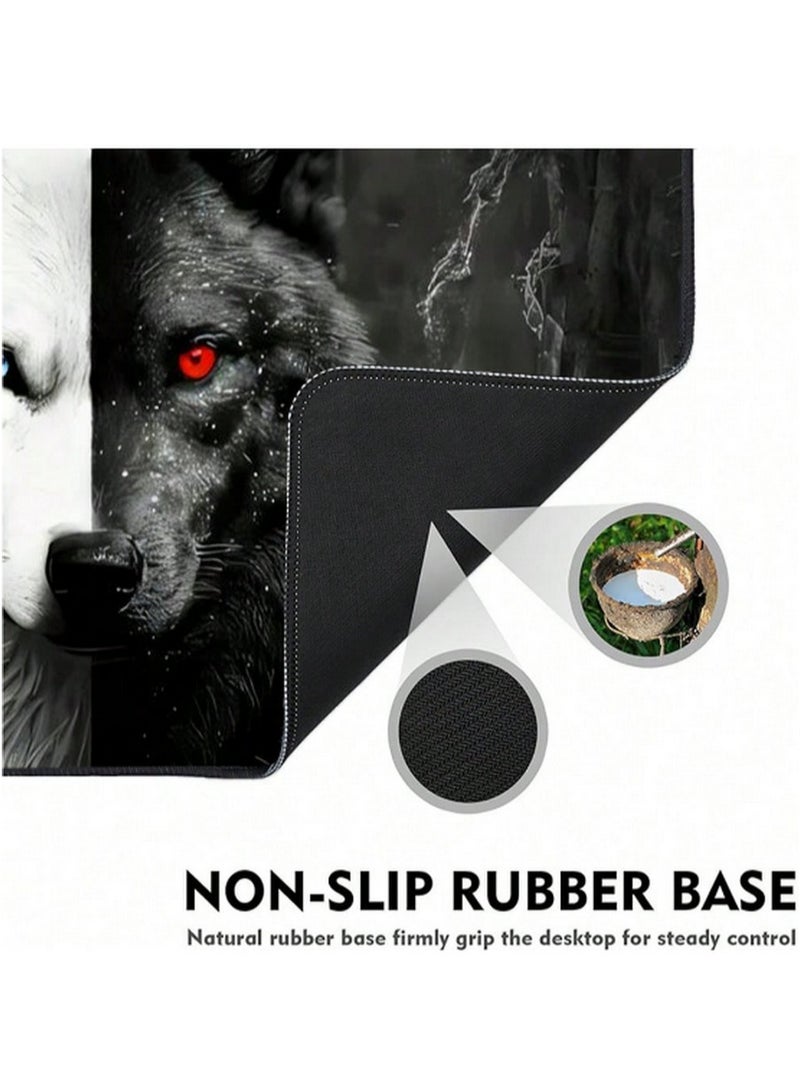 90×40 cm Dual Wolf Gaming Mouse Pad – Large, Non-Slip & Smooth Surface for Precision Control  - Image 5