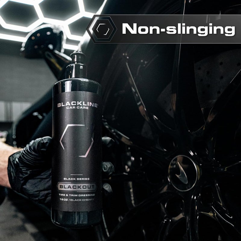 Blackline Car Care - Blackout Trim and Tire Dressing for Plastic, Rubber, Vinyl, and Tires Safe for Cars, Trucks, SUVs & More - 16 fl OZ - Image 4