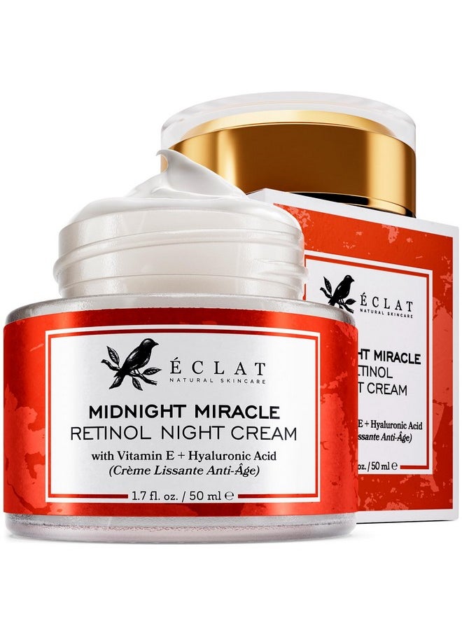 Eclat Skincare - Retinol Night Cream - 2.5% Retinol with 2.5% Hyaluronic Acid - Retinol Face Moisturizer to Boosts Elasticity and Hydration, Firming Anti Wrinkle Cream, Anti Aging Face Cream, Skin Care Facial Cream - Image 1