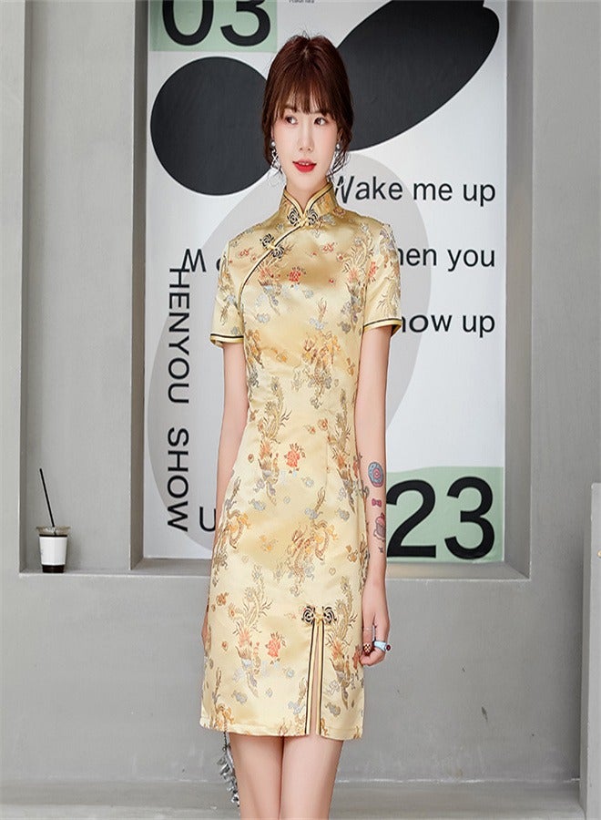 Loquat Dragon And Phoenix Daily Banquet Dress Gold  - Image 2