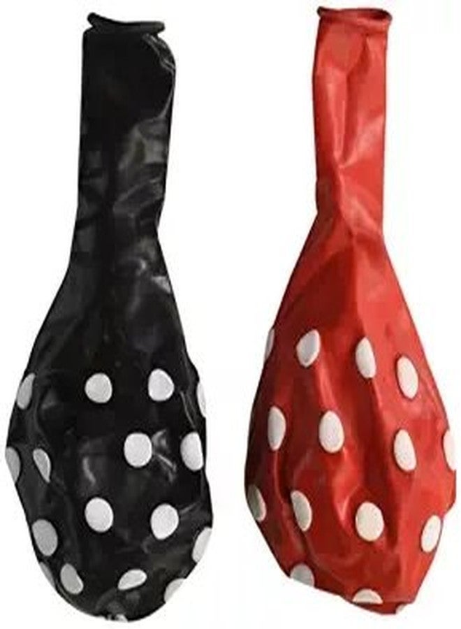 AnnoDeel 50 Pcs 12" Latex Balloons, Black and Red Polka Dot Balloons for Brithday Balloon Wedding Balloon decoration - Image 3