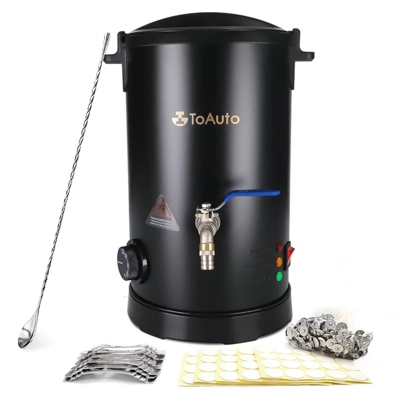 TOAUTO 10Lbs Wax Melter for Candle Making - Candle Wax Melting Pot with Faster Pour Spout and Temperature Controller, No Cloggy and Easy Clean Up - Image 1