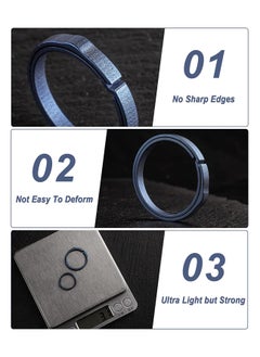 KASTWAVE Key Rings, Elegant Quick Release Side Pushing Split Rings Kit for Keychains, Circular Keychain Hoops Keyring Loop Keyring Connector Heavy Duty Keyring for Dog Tag  - Image 3