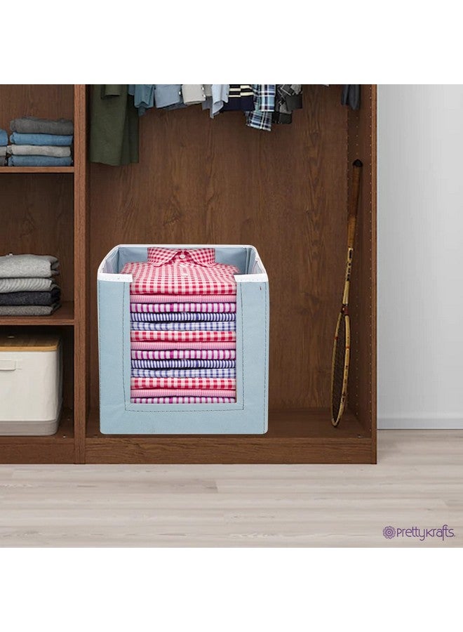 PrettyKrafts 3 Pcs Non Woven Large Capacity Shirt Stacker / Foldable & Stackable Closet Wardrobe Cupboard Organizer / Foldable Storage Box / Multipurpose Clothes Organizer (Grey, 26x40x26 cm) - Image 5