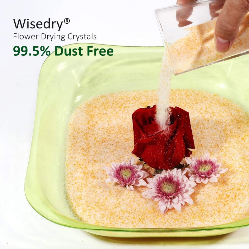 wisedry 10 LBS Silica Gel Flower Drying Crystals, 2 Packs of 5 LBS, Fine Crystals < 1mm, Color Indicating, Reusable - Image 2