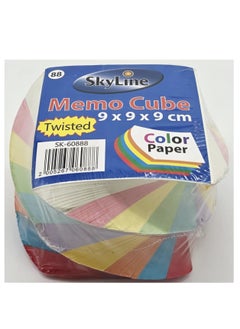 9 cm x 9cm x 9cm Skyline Twisted Color Memo Cube