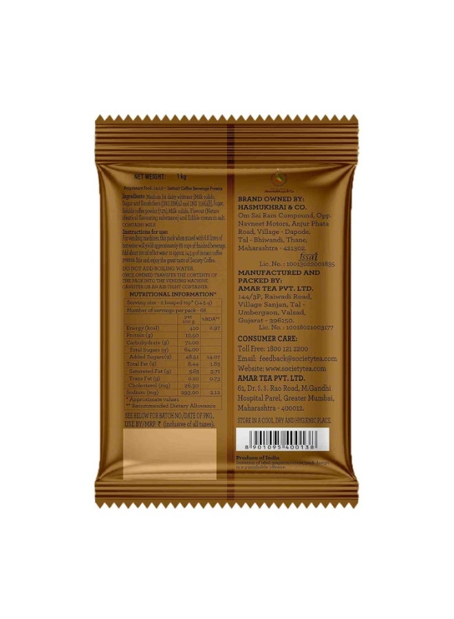 Society Daily Coffee Premix | 1 kg Pouch | Instant Coffee | Flavourful & tasty | Enticing Aroma - Image 2