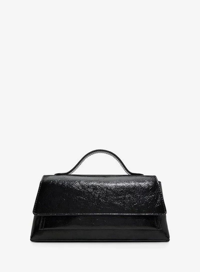 Annalina Ladies Black Top Handle Bag