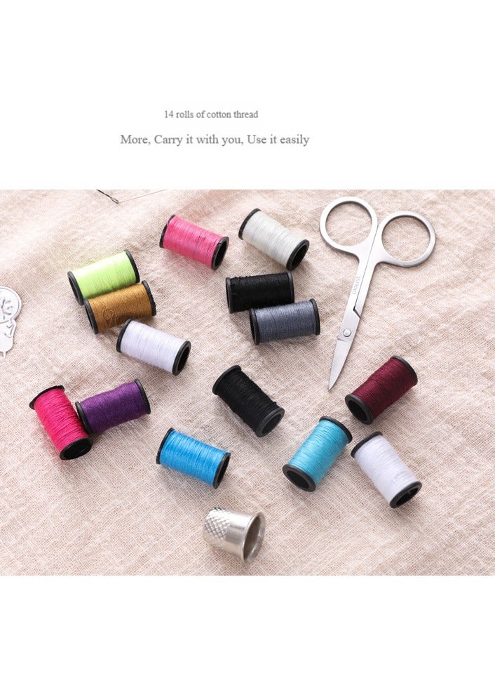 Handheld Sewing Machine Accessories Set, Portable 10 Piece Sewing Tool Kit Home Sewing Sewing Box Colorful Cotton Thread Scissor Ejector Set for Adults, Beginners, Travel, Emergencies  - Image 5